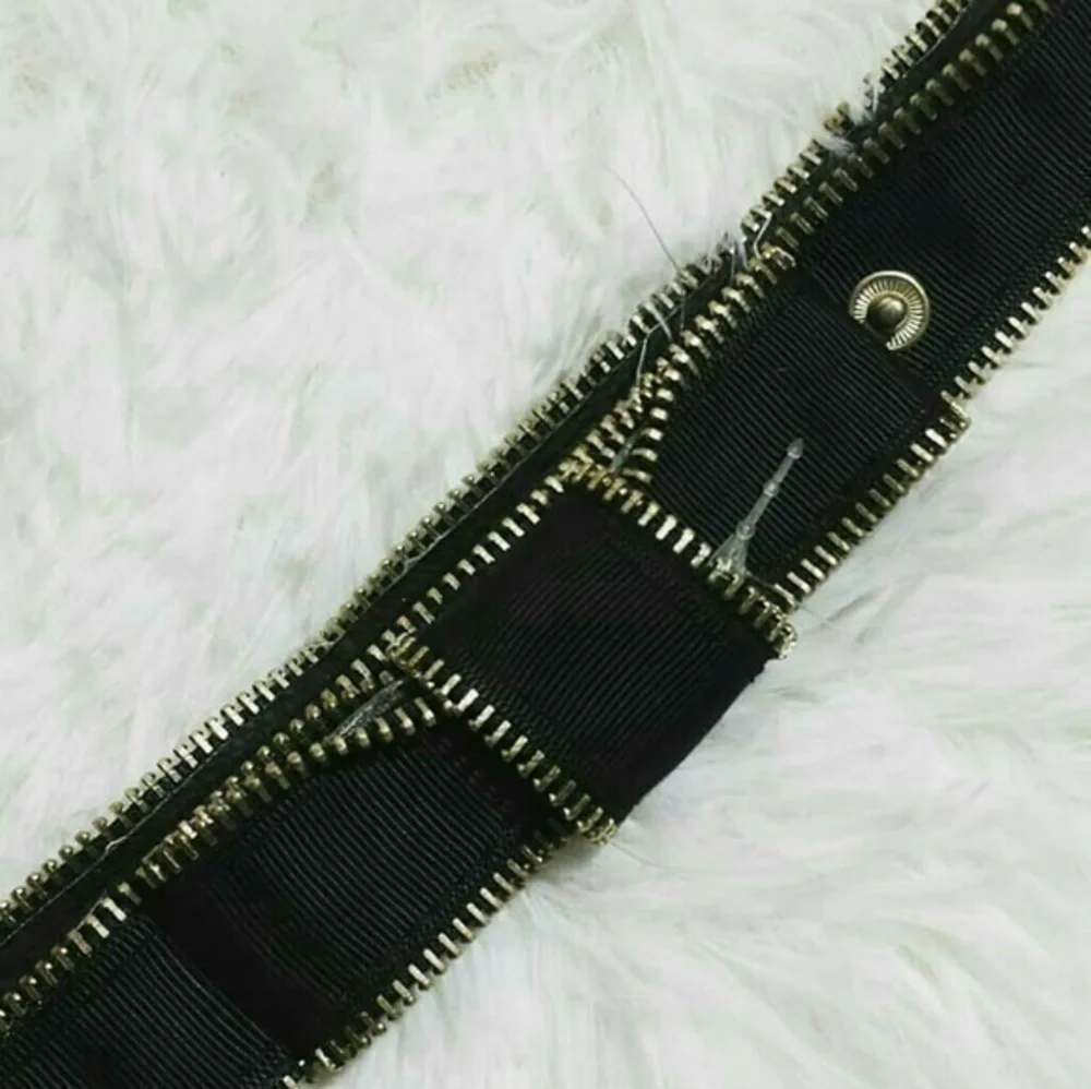 Vintage Ribbon, Zipper, Bow Accent Belt  R…